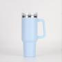 Vacuum Insulated Water Bottle Cups Double Wall Travel Coffee Mug 40oz Stainless Steel Tumbler with Straw and Lid