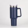 Vacuum Insulated Water Bottle Cups Double Wall Travel Coffee Mug 40oz Stainless Steel Tumbler with Straw and Lid