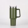 Vacuum Insulated Water Bottle Cups Double Wall Travel Coffee Mug 40oz Stainless Steel Tumbler with Straw and Lid