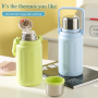Large Capacity 316 Stainless Steel Thermos with Handle Portable Insulated Water Bottle for Men Women Tea Coffee Travel Office