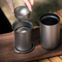 Portable Double Titanium Camping Cup Tea Teapot Set for Outdoor Travel & Drinkware Use