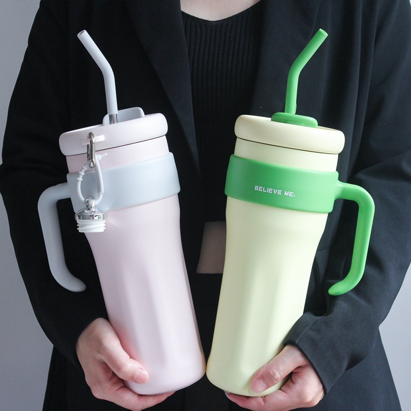 1250ml Oversized Mug Leak Proof Double Wall 316 Stainless Steel Silicone Cover Insulated Mugs for Women