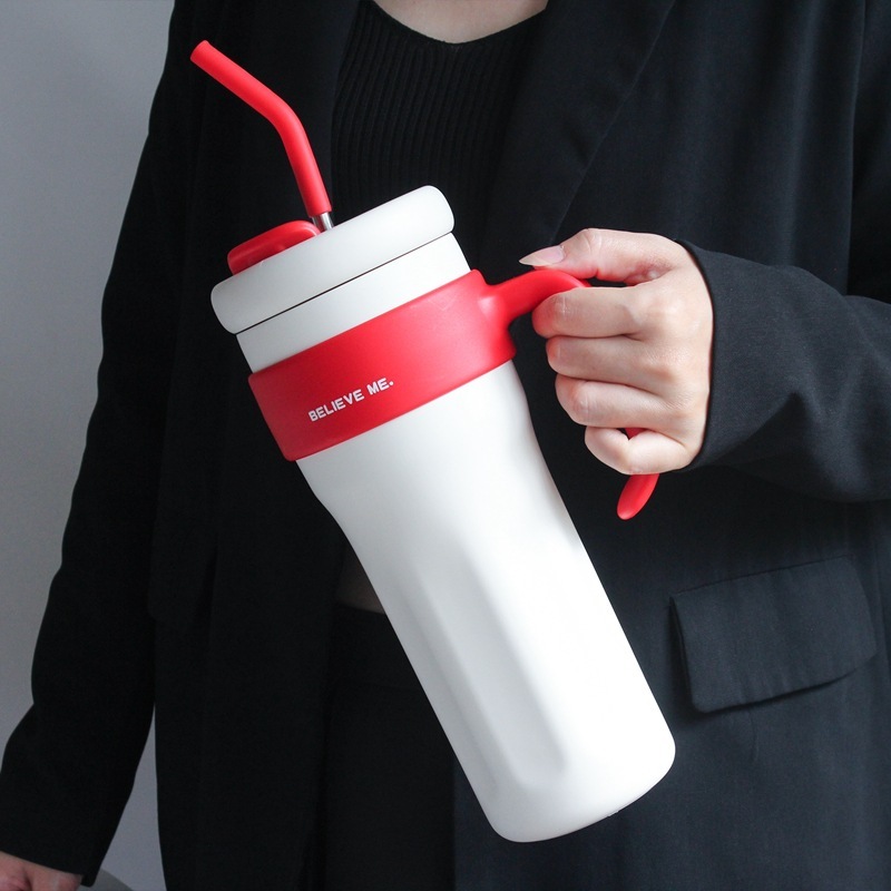 1250ml Oversized Mug Leak Proof Double Wall 316 Stainless Steel Silicone Cover Insulated Mugs for Women