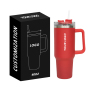 Wholesale Custom Logo 40oz Stainless Steel Flip Straw Tumbler Leak Proof Vacuum Insulated Coffee Mug Handle Logo Can Accessory