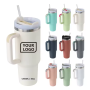 Wholesale Custom Logo 40oz Stainless Steel Flip Straw Tumbler Leak Proof Vacuum Insulated Coffee Mug Handle Logo Can Accessory