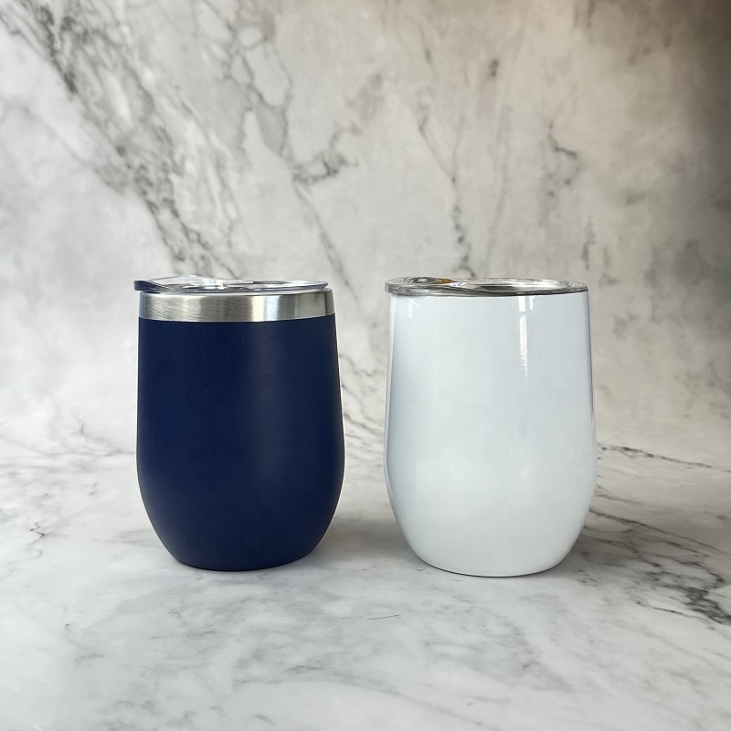 12 oz Stainless Steel Wine Tumbler with Lid and Straw Christmas Gifts for Teacher Wine Tumbler with Lid Straw Black