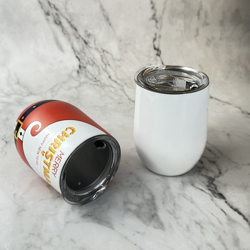 12 oz Stainless Steel Wine Tumbler with Lid and Straw Christmas Gifts for Teacher Wine Tumbler with Lid Straw Black