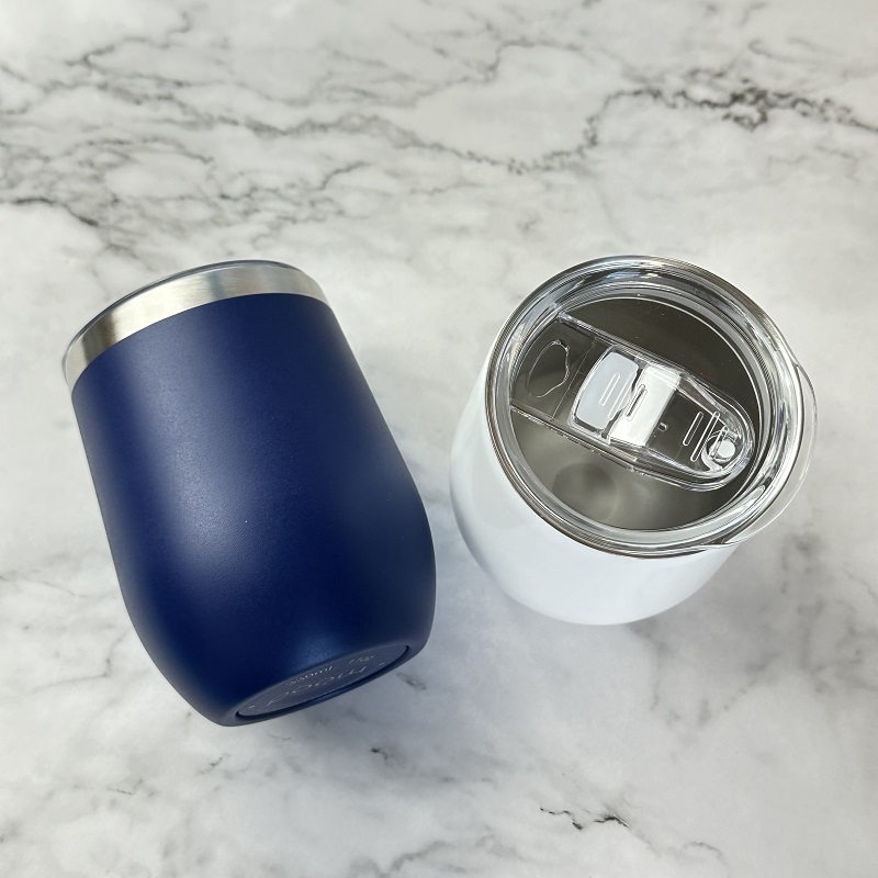 12 oz Stainless Steel Wine Tumbler with Lid and Straw Christmas Gifts for Teacher Wine Tumbler with Lid Straw Black