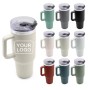 Mulit-color Vacuum Metal Cup Stainless Travel Mug 40oz Insulated Handle Tumbler with Lids and Straw Cup