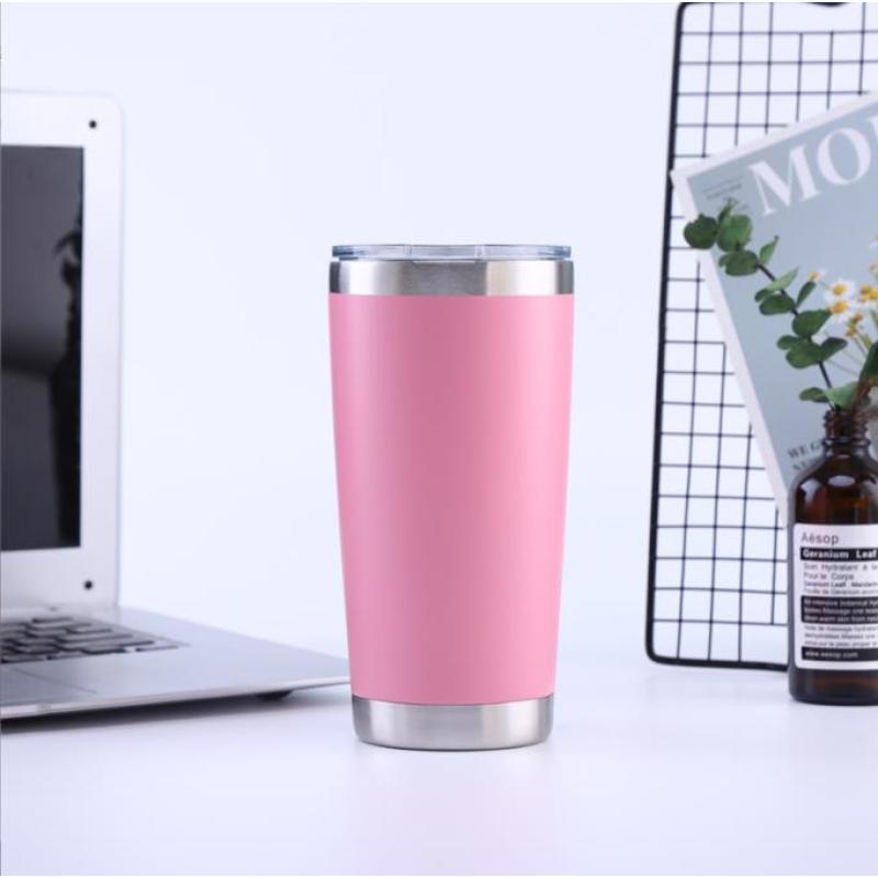 USA Warehouse 50pack 20oz Custom Logo Powder Coating Double Wall Stainless Steel Insulated Vacuum Coffee Tumbler
