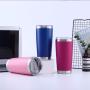 USA Warehouse 50pack 20oz Custom Logo Powder Coating Double Wall Stainless Steel Insulated Vacuum Coffee Tumbler