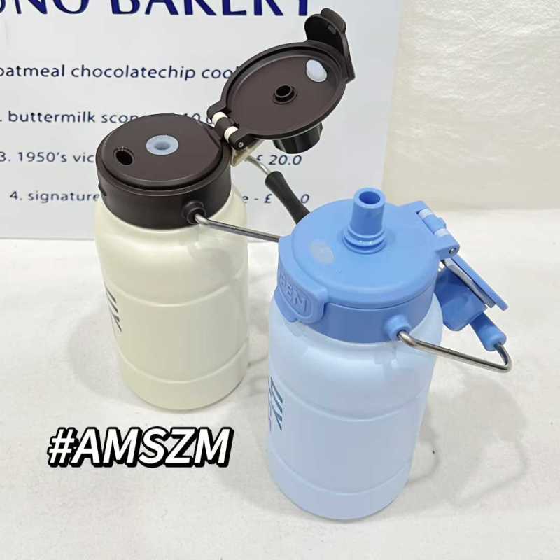 Large Capacity 304 Stainless Steel Double Wall Water Jug Vacuum Water Bottle with Handle for Camping Travel  Car Cup Mug