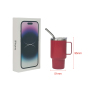 Mugs for Christmas Multicolored Stainless Steel Double Wall Christmas Kids Cups with Handle and Straw