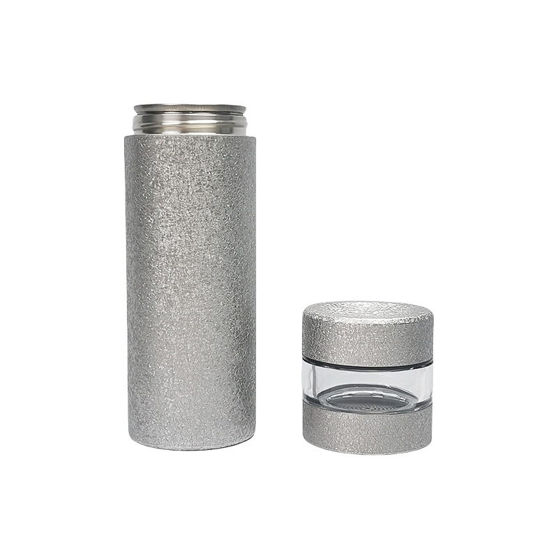Customized Logo Vacuum Insulated Teapot Pure Titanium Travel Tumbler with Infuser 400ml Titanium Bottle
