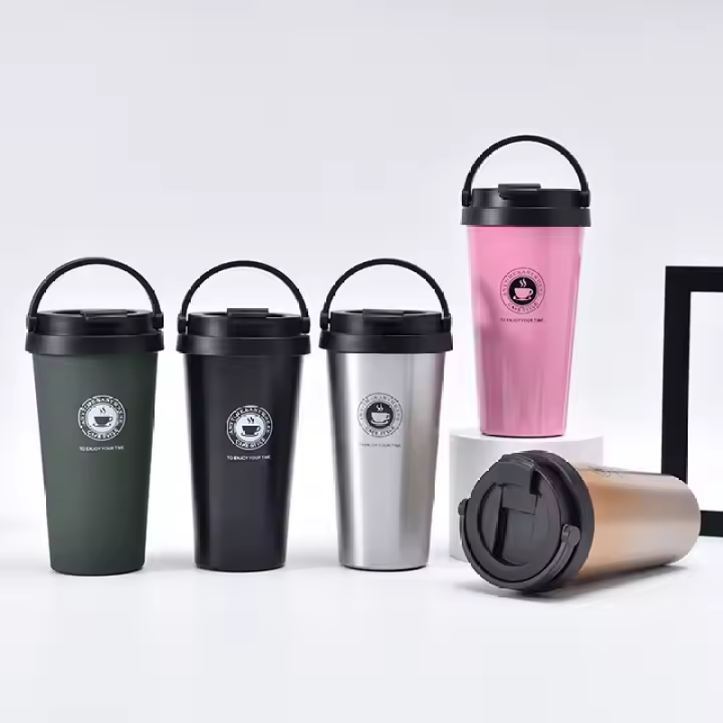 Wholesale Customizable 500ml Tumbler Cups Tea Coffee Mug Double Walled Vacuum Insulated Stainless Steel Water Cups With Lids