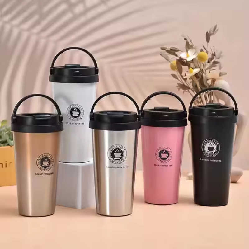 Wholesale Customizable 500ml Tumbler Cups Tea Coffee Mug Double Walled Vacuum Insulated Stainless Steel Water Cups With Lids
