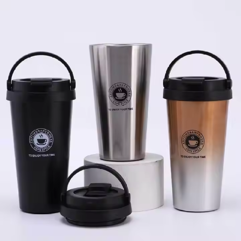 Wholesale Customizable 500ml Tumbler Cups Tea Coffee Mug Double Walled Vacuum Insulated Stainless Steel Water Cups With Lids