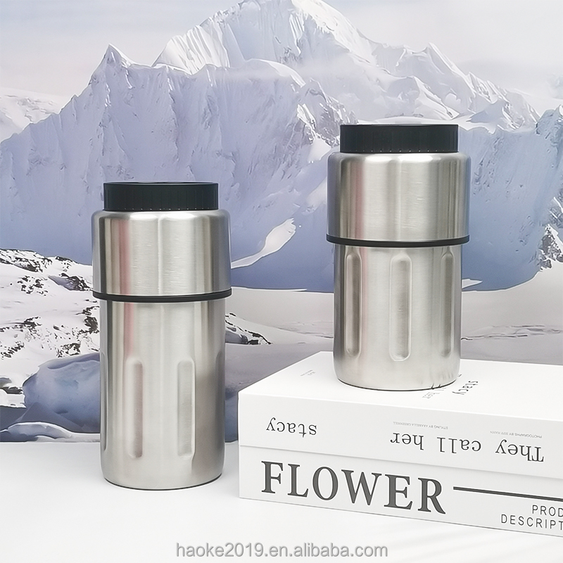 New Design 500nl Stainless Steel Wine Bottle Refrigerator Can Unique Design Double Wall Vacuum Insulated Beer Can Cooler