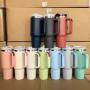 Wholesale Bulk Stainless Steel Insulated Vacuum 40 oz Tumbler with Handle Straw Car Tumbler with Waterproof Lid and Straw