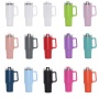 Wholesale Bulk Stainless Steel Insulated Vacuum 40 oz Tumbler with Handle Straw Car Tumbler with Waterproof Lid and Straw