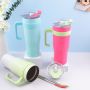 Personalized Custom 40Oz Classic Vacuum Metal 304 Stainless Steel Coffee Tumbler Cup With Handle Straw Lid