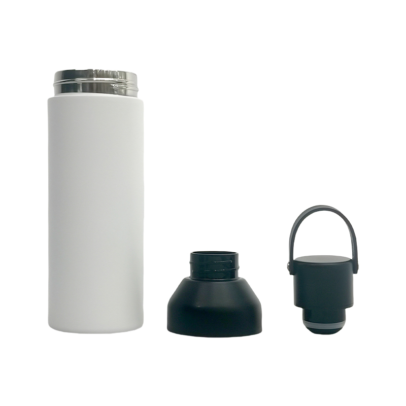 Manufacturer Reusable Stainless Steel 500ml Drinking Water Bottle Large Capacity Double Wall Water Bottles with Handle Lid