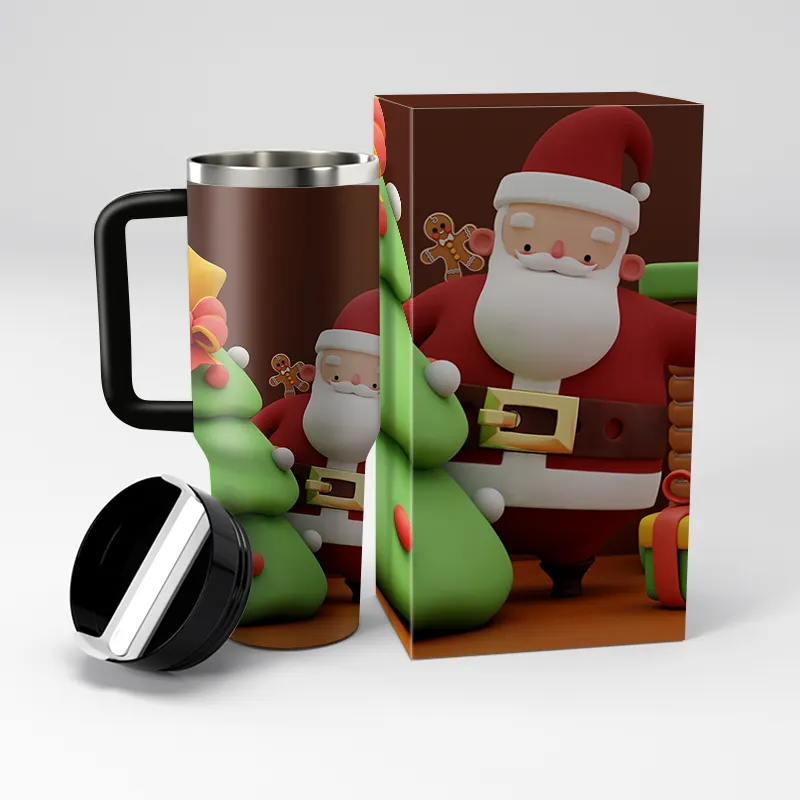 Custom Christmas Design Thermos Bottle 40oz Stainless Steel Christmas Cups Mugs Tumblers
