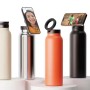 New Design 24oz Magnet Lid Thermos Water Bottle Phone Holder Stainless Steel Vacuum Flask With Magnetic Phone Holder Lid