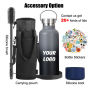 Wholesale Wide Mouth Stainless Steel  Water Bottles with Multiple Lid Options Outdoor Sports Water Bottles