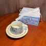Wholesale Hot Selling Colours Retro Oil Painting Flowers and Birds Milk Coffee Ceramic Cup Plate Set