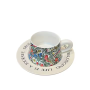 Wholesale Hot Selling Colours Retro Oil Painting Flowers and Birds Milk Coffee Ceramic Cup Plate Set