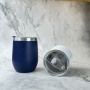 Stainless Steel Egg Shaped Cup Double Wall Vacuum Insulated Office Coffee Tumblers With Lid Christmas Gifts
