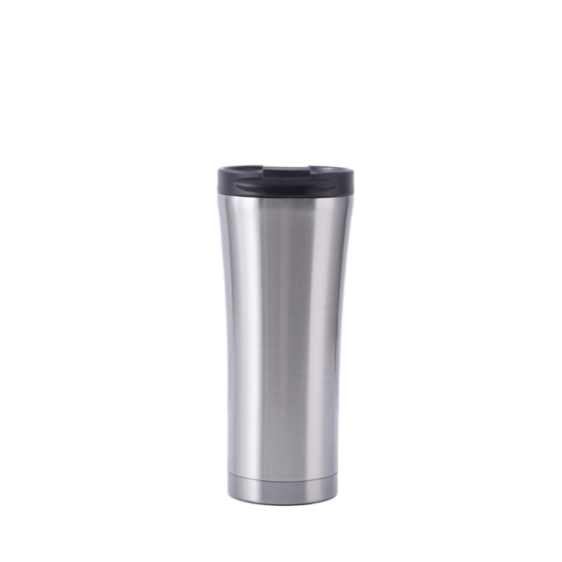 Modern Stainless Steel Mug with Double Wall Structure Reusable with Straw and Lid for Travel Back to School or As a Gift