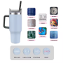 Wholesale Bulk Customizable Vacuum Insulation Stainless Steel Tumbler Cup Custom Travel Mug 40oz Tumbler With Handle