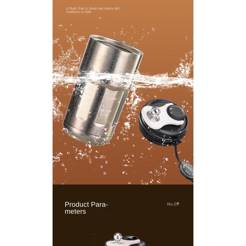 Modern Titanium Coffee Mug With Digital Display Lid for Drinking