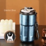 Modern Titanium Coffee Mug With Digital Display Lid for Drinking