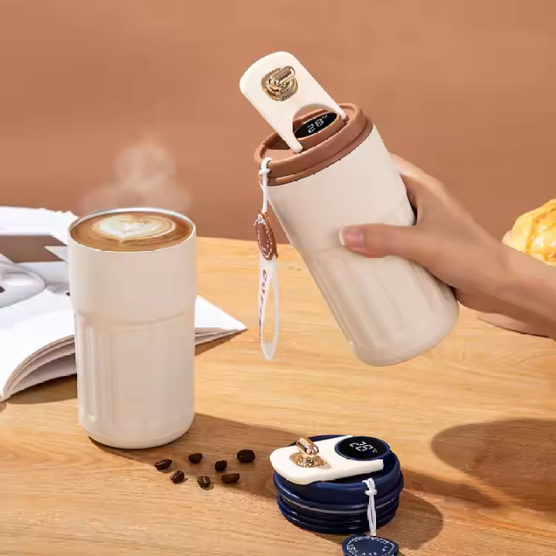 Wholesale Vacuum Insulated Tumbler with Temperature Display Stainless Steel Thermos Cup Intelligent Temperature Coffee Cup