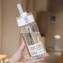 Wholesale Novelty INS Water Cup PortableTravel Clear Plastic Water Bottle With Grip Bouncing Cover Lid