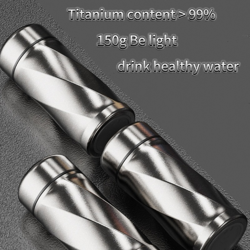200ml Gradient Spiral Pure Titanium Coffee Cup Travel Cup Classic Design Camping Thermos Cup Small Creative Gift