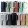Vacuum Insulated Tumbler Hot Promotional 40oz Tumbler Custom Logo Stainless Steel with Handle Straw for Travel Sport Camping