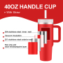 Wholesale Large 30oz 40oz Insulated Outdoor Mug 40 oz Stainless Steel Tumbler with Handle and Straw