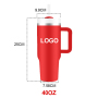Wholesale Large 30oz 40oz Insulated Outdoor Mug 40 oz Stainless Steel Tumbler with Handle and Straw