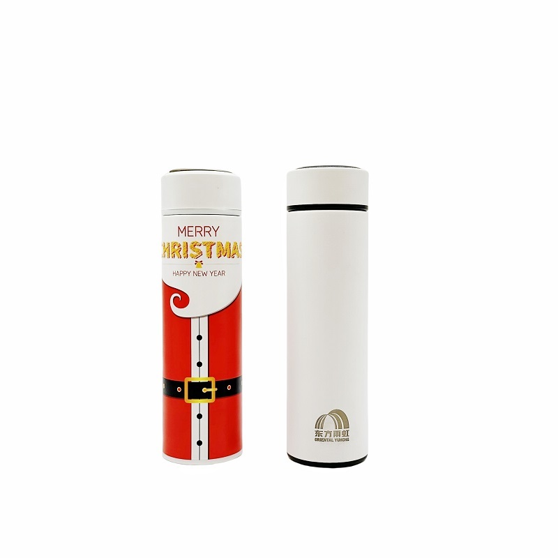 New Design Tea Thermos Straight Water Bottle with Infuser 500ml 304 Stainless Steel Tumbler Insulated Christmas Camping Normal