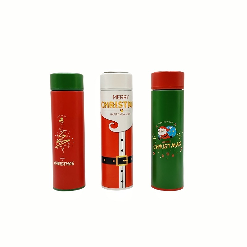 New Design Tea Thermos Straight Water Bottle with Infuser 500ml 304 Stainless Steel Tumbler Insulated Christmas Camping Normal