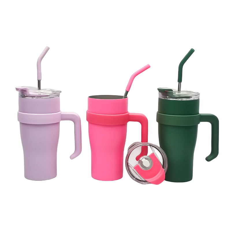 Wholesale Custom Blank Double Vacuum Tumbler 30oz 40oz Outdoor Water Bottle Travel Coffee Mug with Handle Lids Straw