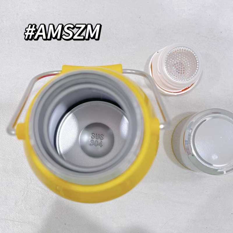 AMSZM  800/1000ml Portable Stainless Steel Vacuum Cup Large Capacity Tumbler Hand Tea Strainer for Camping Sports Water Bottle
