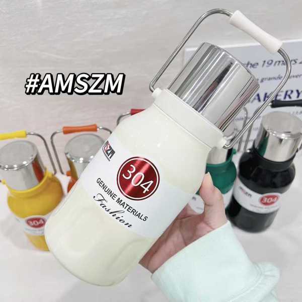 AMSZM  800/1000ml Portable Stainless Steel Vacuum Cup Large Capacity Tumbler Hand Tea Strainer for Camping Sports Water Bottle