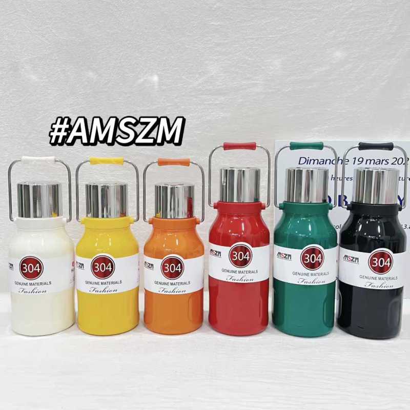 AMSZM  800/1000ml Portable Stainless Steel Vacuum Cup Large Capacity Tumbler Hand Tea Strainer for Camping Sports Water Bottle