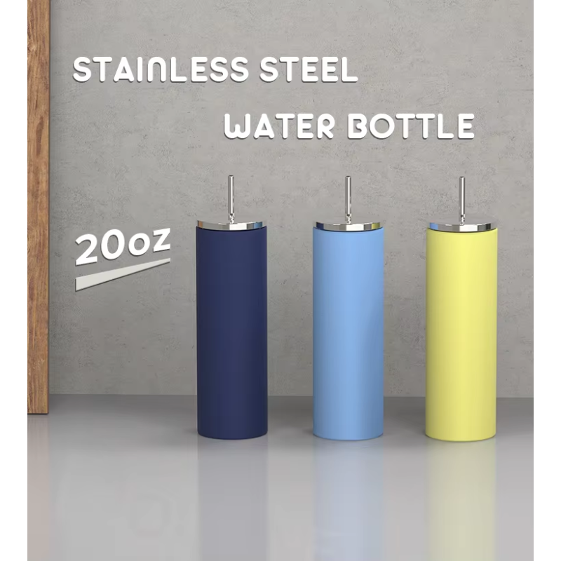 USA Warehouse 20oz Stainless Steel Rainbow Plated Gold Copper Tumbler Powder Coated 20oz Straight Tumbler