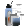 Wide Mouth Stainless Steel Water Bottle Spout Lid Vacuum Insulated Double Wall Water Bottle Leak Proof Lid